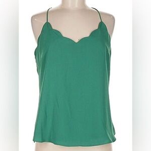 Green Scalloped Camisole Top